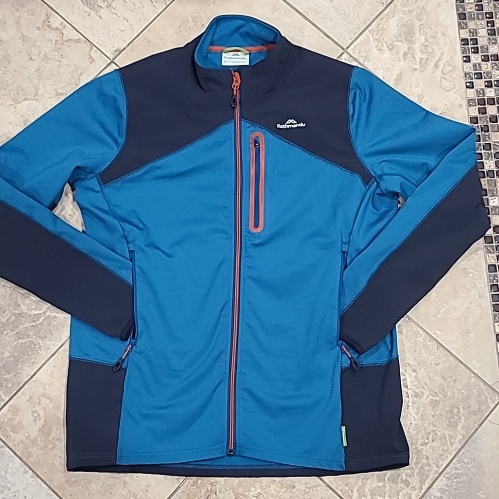 Kathmandu Escarpar Light Weight Blue Jacket with Orange Trim